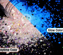 Chunky Glitter | 85gm | Glow In The Dark Pink Blue