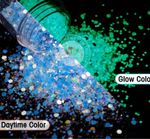 Chunky Glitter | 85gm | Glow In The Dark Blue Green