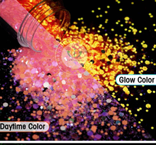 Chunky Glitter | 85gm | Glow In The Dark Pink Apricot Bright