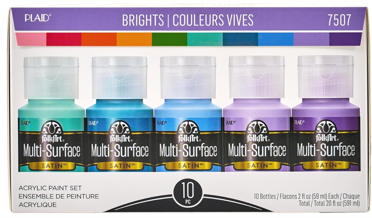 FolkArt Colour Multi-Surface Acrylic Paint | BRIGHTS