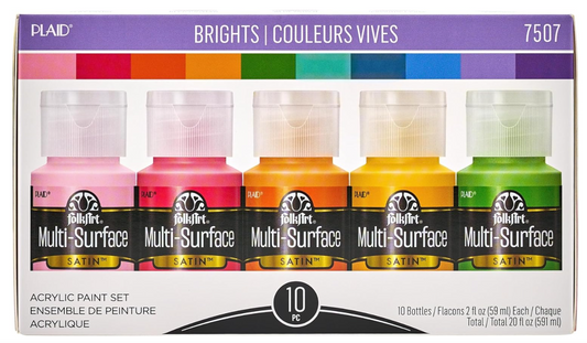 FolkArt Colour Multi-Surface Acrylic Paint | BRIGHTS
