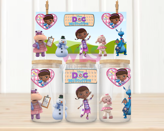 16oz UV DTF Libbey Wrap -  Doc Mc Stuffin KIDS  #W27