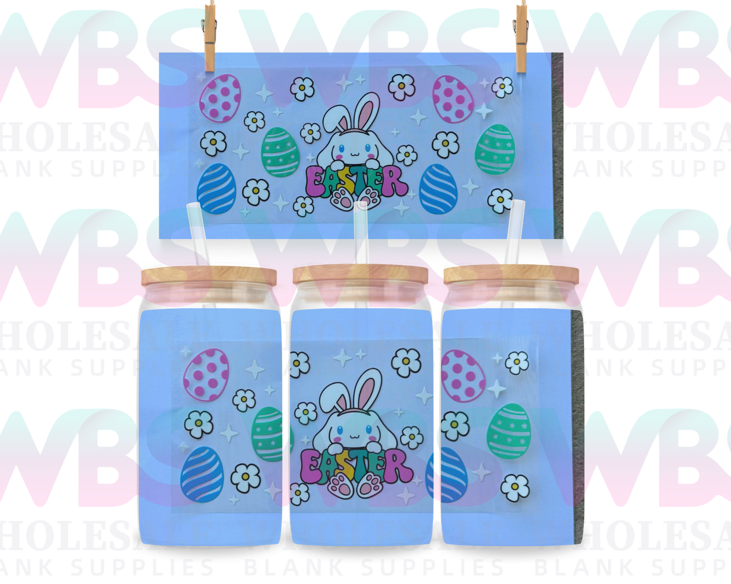 16oz UV DTF Libbey Wrap Easter   #17