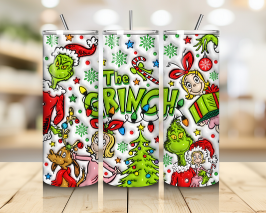 ✨20oz GRINCH CHRISTMAS SUBLIMATION PRINT 3✨