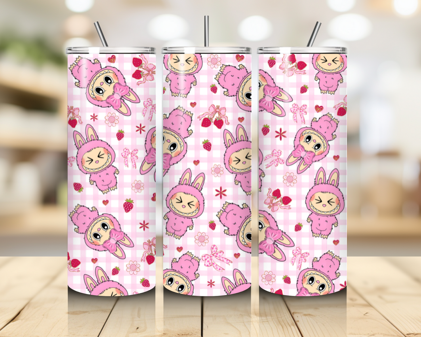 ✨20oz PINK LABUBU SUBLIMATION PRINT 4✨