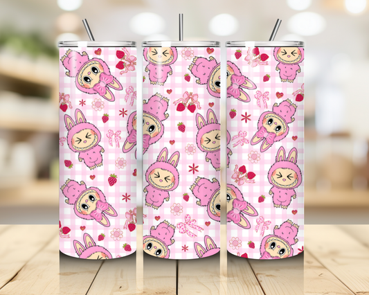 ✨20oz PINK LABUBU SUBLIMATION PRINT 4✨