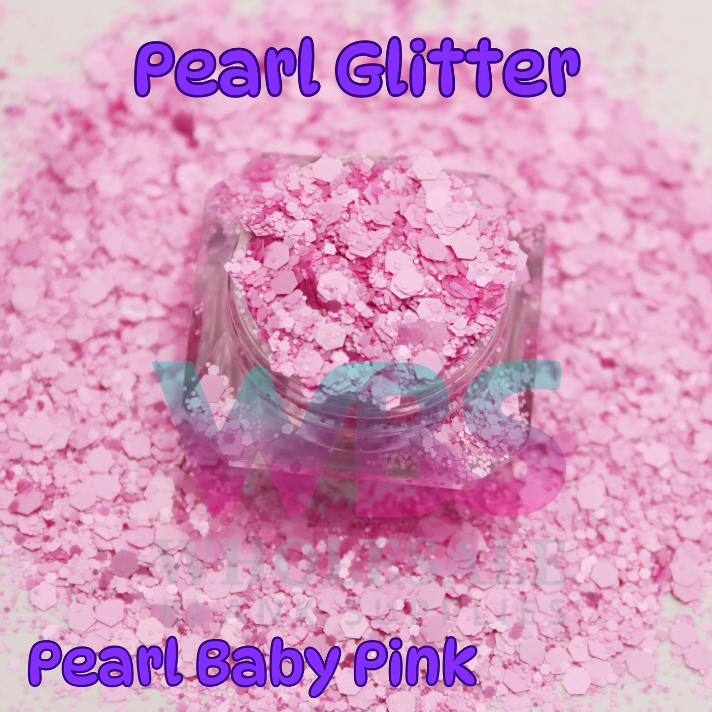 Pearl Baby Pink Chunky Glitter | 50gm