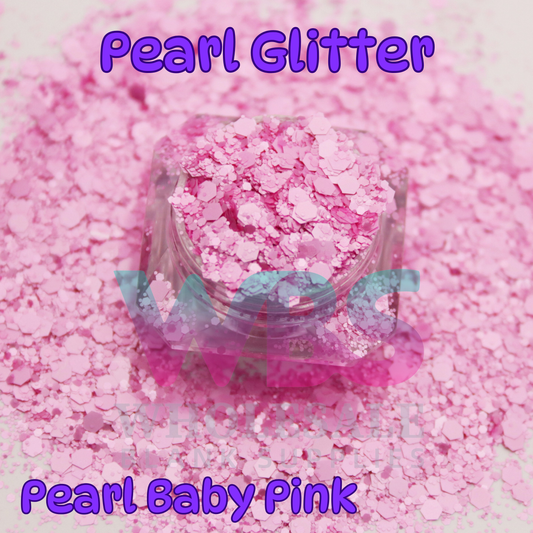 Pearl Baby Pink Chunky Glitter | 50gm