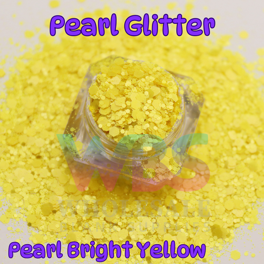 Pearl Bright Yellow Chunky Glitter | 50gm