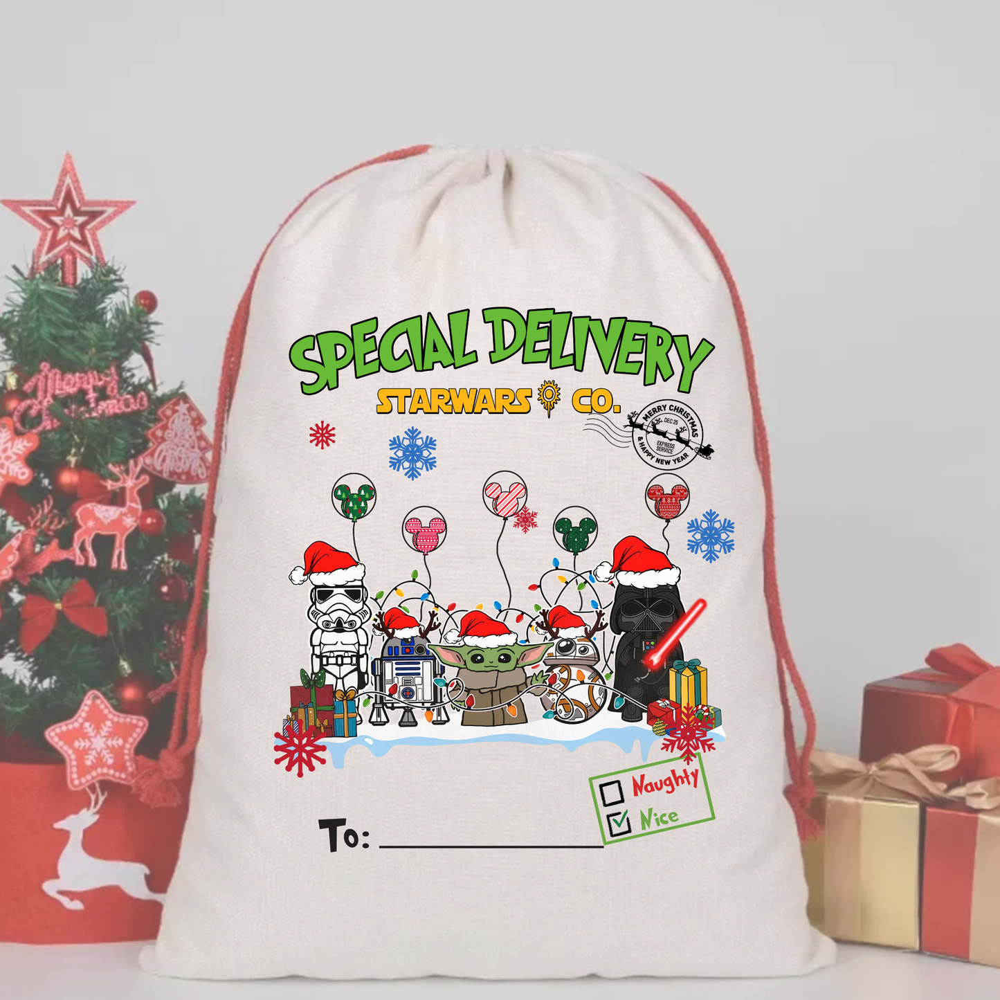 Star wars wbs5  SACK DTF – SPECIAL DELIVERY DTF Print  🎅💌 pre order