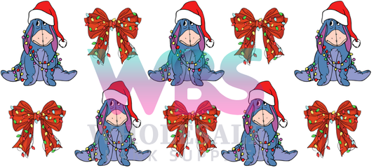 16oz UV DTF Libbey Wrap Christmas EEYORE  #W6