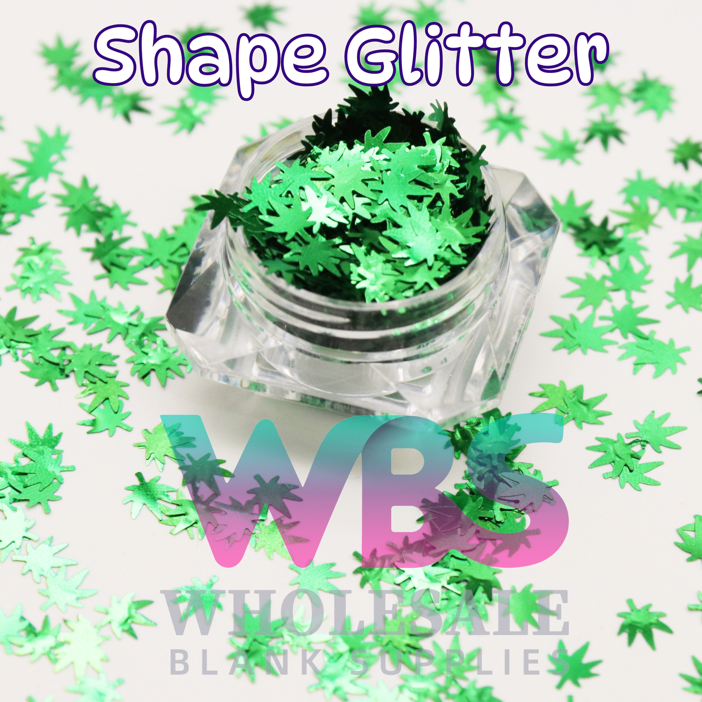 Shapes Glitter | Weed Marijana Green Mary Jane Smoke