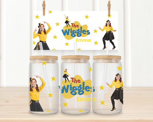 16oz UV DTF Libbey Wrap – Wiggles Emma Yellow   #W18