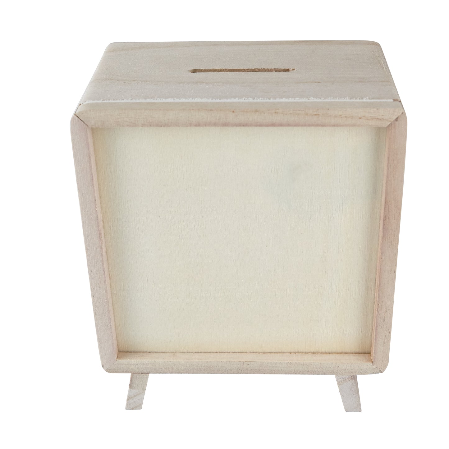BULK BUYS TV Money Box Wooden  12 x 8 x 14cm